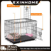 Foldable Sturdy Pet Cage with Wheels - 