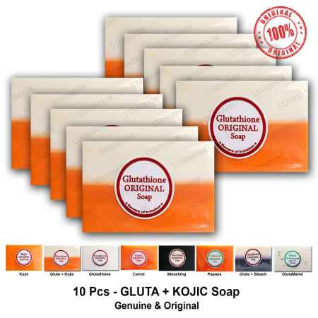 Kojic & Glutathione Whitening Soap Set - 10 Pcs