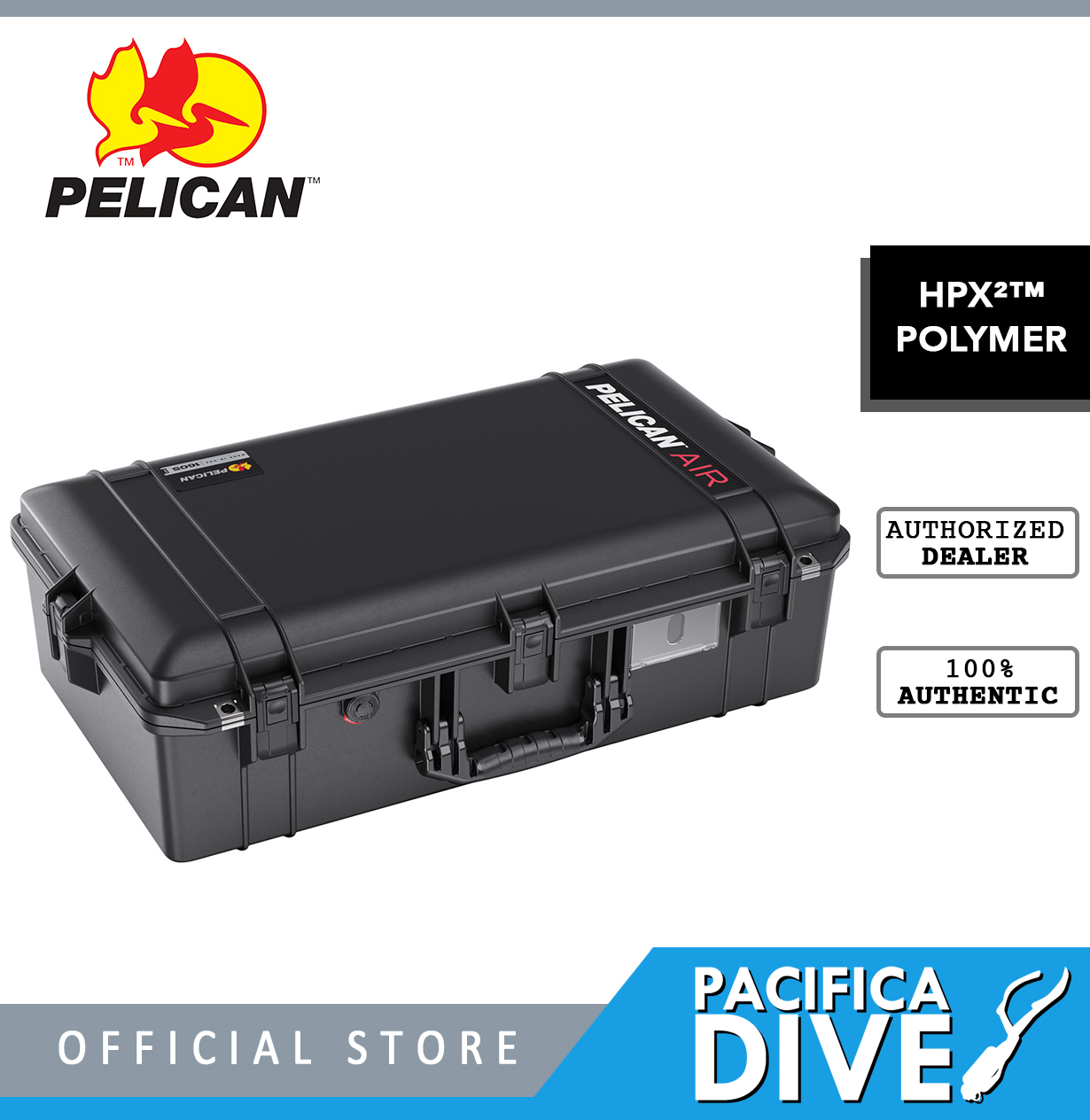 Silver Blue Pelican 1507 Case Comes with TrekPak Dividers