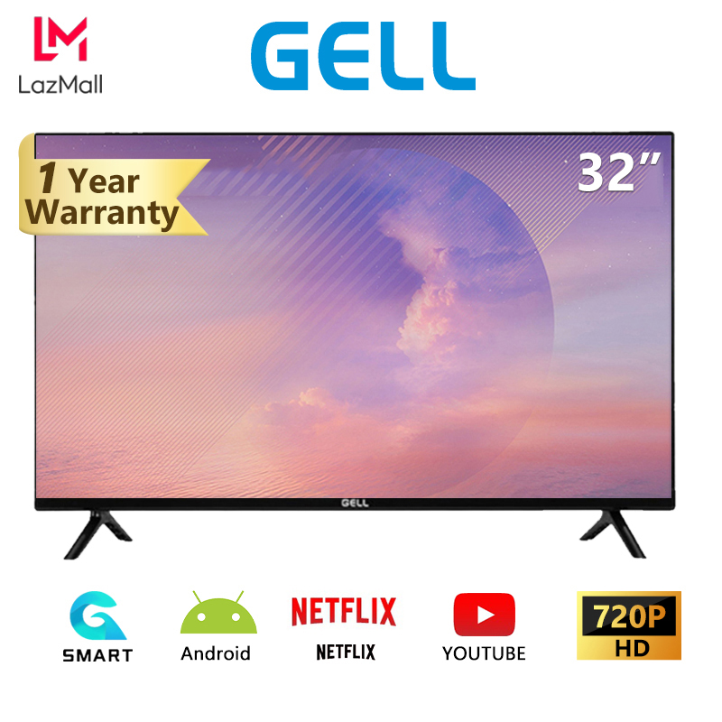 GELL 32" Smart TV Sale: Ultra-slim Multi-ports LED Television
