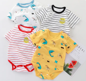 Cute Cotton Baby Summer Romper - Cartoon Newborn Jumpsuit