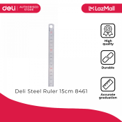 Deli Desktop Supplies Steel Ruler 15cm 8461