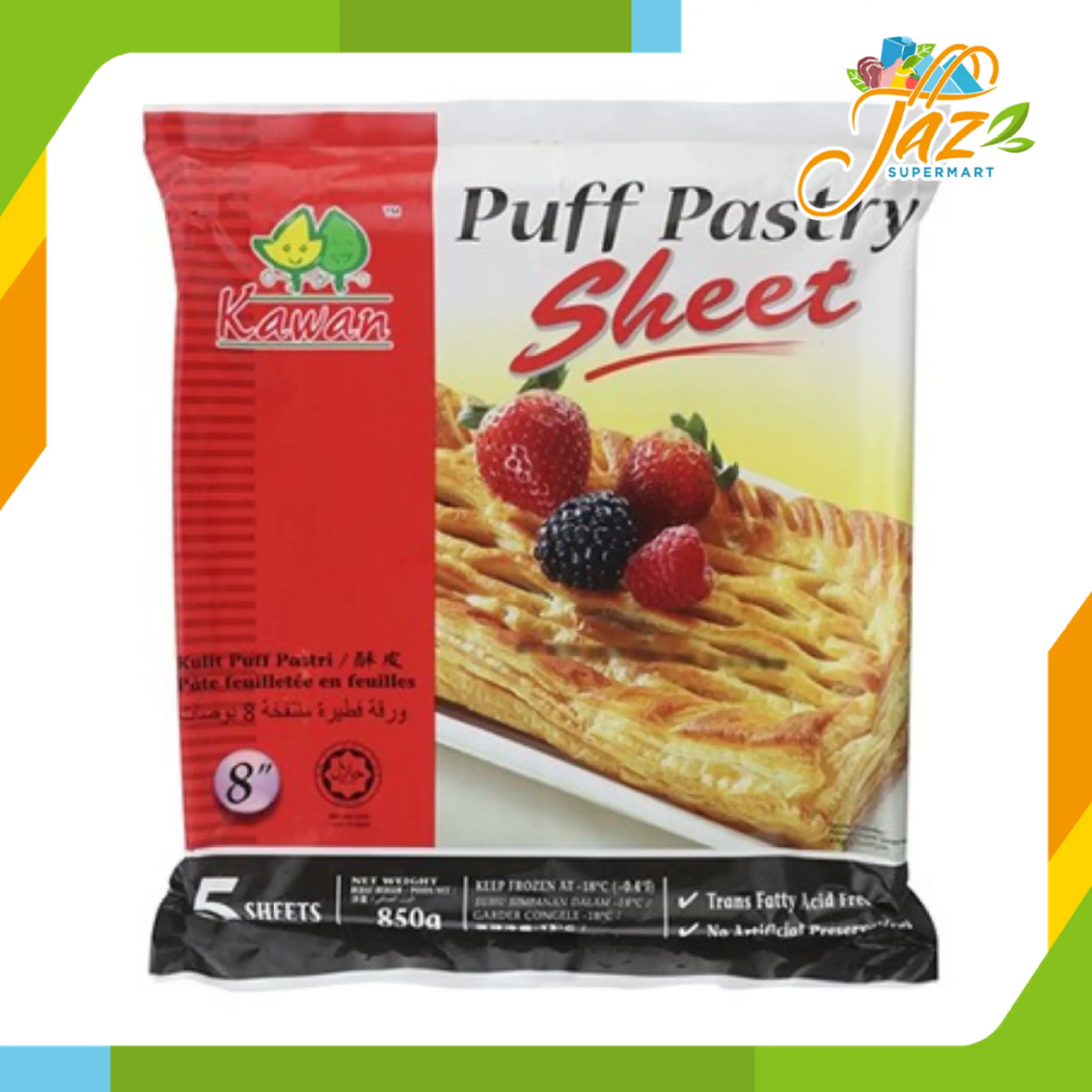 Kawan Puff Pastry Sheet 8 5 Pcs 850g Halal Product Of Malaysia Lazada Ph