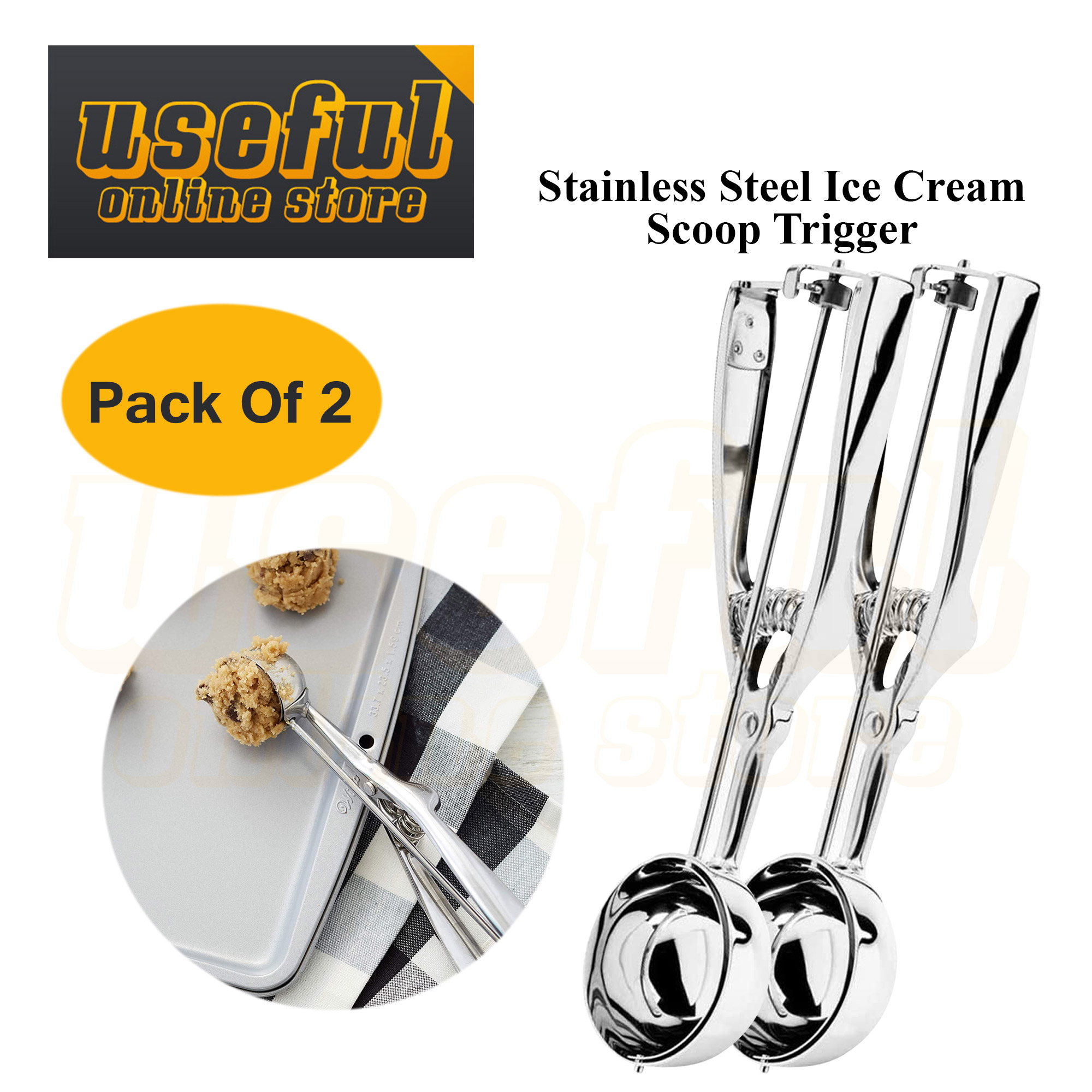 Ice Cream Scoops With Trigger Stainless Steel Ice Cream - Temu