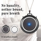 Portable Air Purifier Necklace - USB Rechargeable Negative Ion Generator