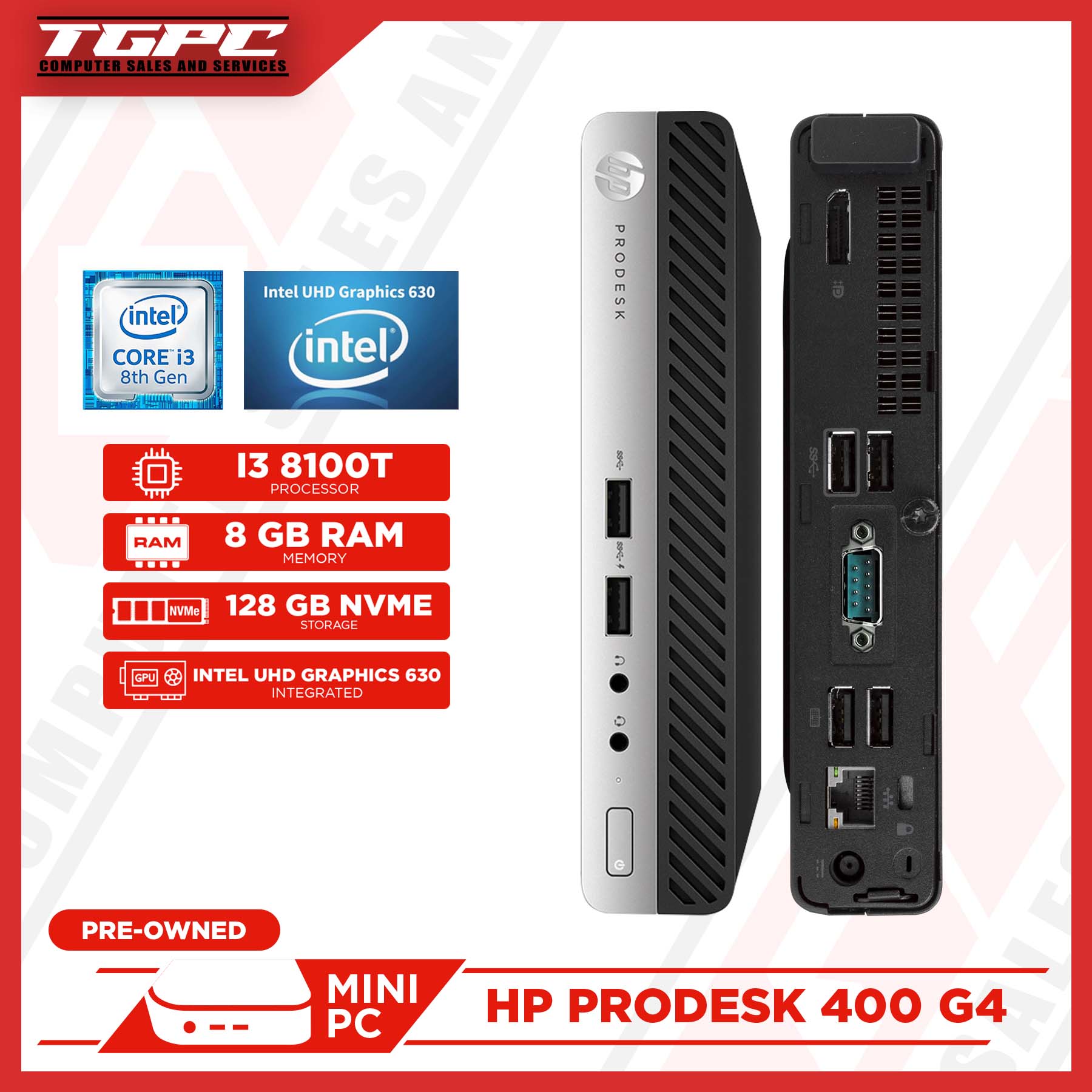 TGPC HP Prodesk 400 G4 Mini PC Intel Core i3 8th Gen GB