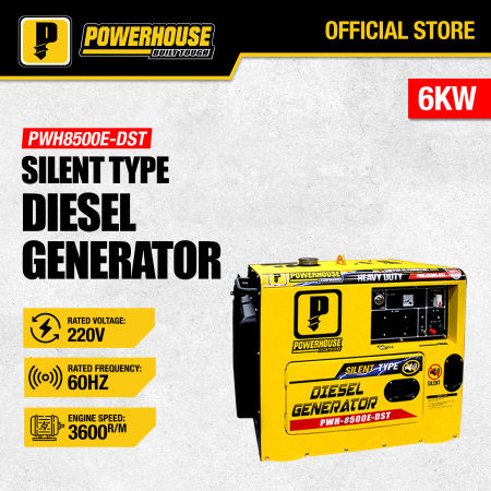 POWERHOUSE 6KVA Diesel Silent Type Generator with Electric Start