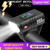 USB Rechargeable Bike Light with Horn - Waterproof Headlight