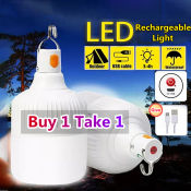 Rechargeable LED Emergency Light Bulb - 5 Modes, Waterproof