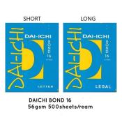 1 Ream 500 Sheets Daichi Bond Paper Short and Long 56GSM 70GSM Sub 16 School Office Supplies