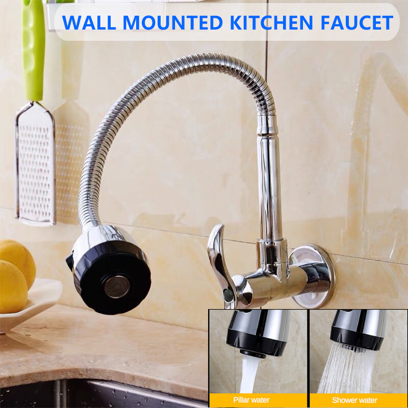 XOXO Kitchen Faucets 360 degree rotating single cold wall tap basin sink  wall mounted faucet cold faucet Single Cold Water Tap - Price history &  Review