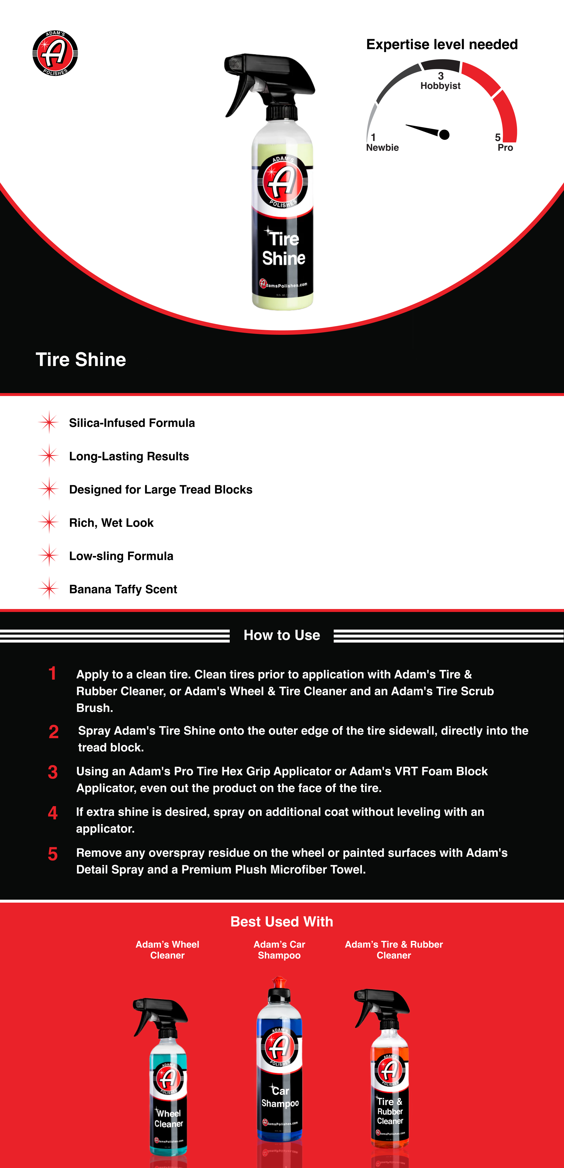 Adam's Polishes Tire Shine 16oz