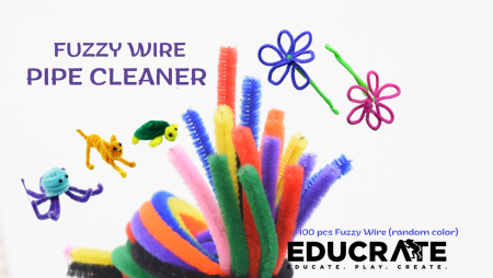 EducratePh 100pcs Fuzzy Pipe Cleaners for Kids' Crafts