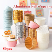 Colorful Aluminum Foil Cupcake Liners - 50pcs