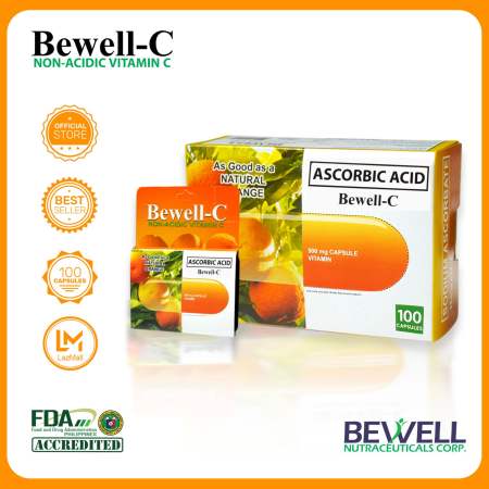 Bewell-C Non-Acidic Vitamin C Supplement - 100 Capsules