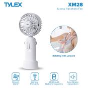 TYLEX XM28 Portable Mini Handheld Fan - Rechargeable, Rotatable, 3-Speed