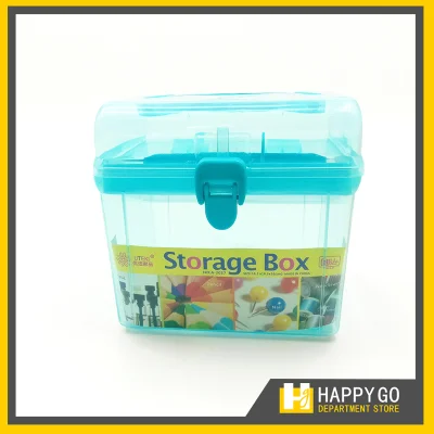 Multi-Function Storage Box Utility Storage Box Transparent Box Organizer Box Tool Box Medicine Box RANDOM COLOR (1)