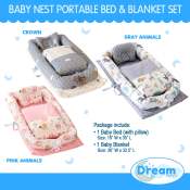 DreamCradle Baby Nest Portable Bed & Blanket Set