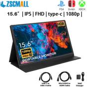 Zscmall 13.3/15.6 inch 1080P/2K/144HZ Resolution 100% Rgb Usb Type-C Full HD Portable Monitor Cheap price Ips Usb C Built-in Dual Speakers and No Battery Compatible with Laptop Computer Raspberry pi Gaming Monitor for PS4 PS3 Xbox Free Shipping