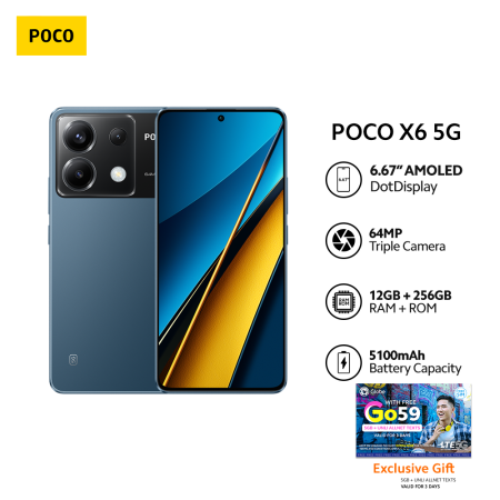 Poco X6 5G 12GB+256GB 64MP Camera Smartphone