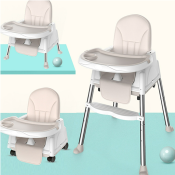 Baby High Chair with Adjustable Height and Removable Legs