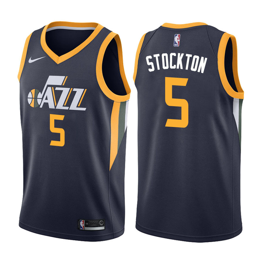 NBA_ Jersey Utah Jazz''Men Donovan Mitchell Rudy Gobert Bojan Bogdanovic  Jor dan Clarkson Icon Navy Custom Jersey 