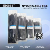 Durable Nylon Zip Ties - 100pcs Self-Locking Heavy Duty