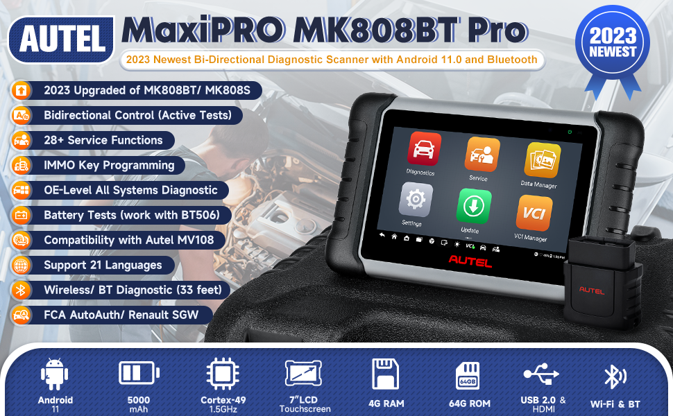 autel maxicom mk808bt pro 28+ services