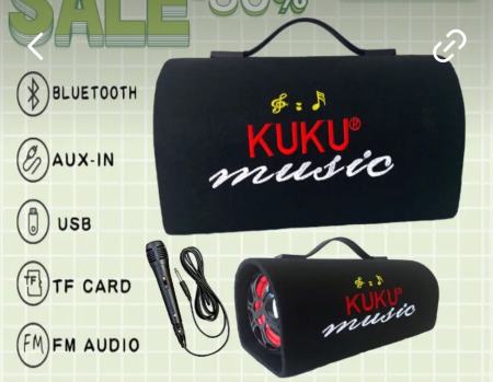 KUKU K52 Bluetooth Speaker with 5" Subwoofer for Car