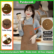 Pandacook Canvas Kitchen Apron - Stylish and Durable Design