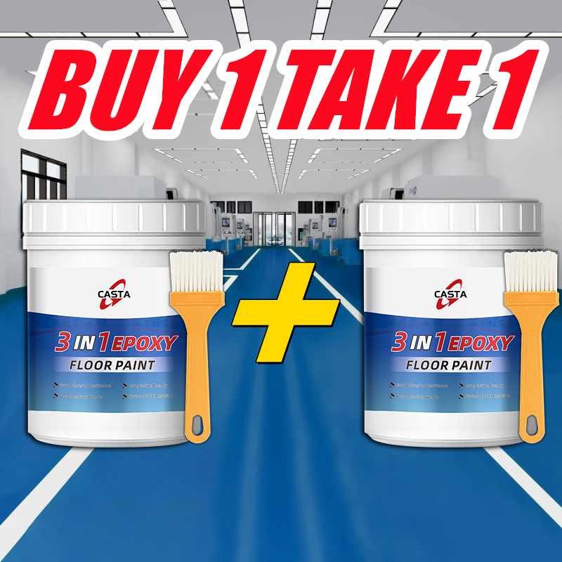 💥BUY 1 TAKE 1💥3 In 1 Water-Based Epoxy Floor Paint Wear-Resistant Cement Floor Paint For Indoor And Outdoor Household Waterproof And Anti-Slip Paint - Image 3