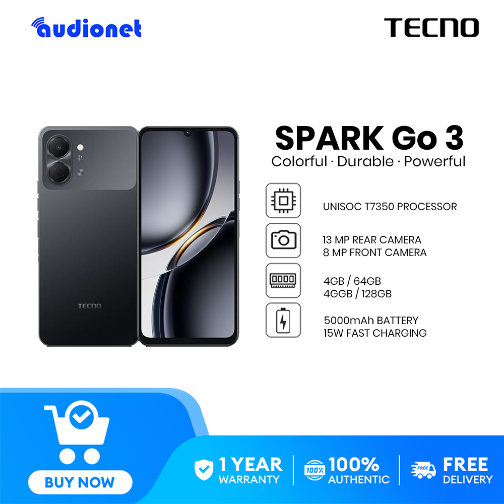 TECNO SPARK GO 3 /4/64GB + 4/128GB / Unisoc T7250 / 13MP+AI FlashSnap / 120Hz, 6.75'' HD+｜IP64 / 5000mAH