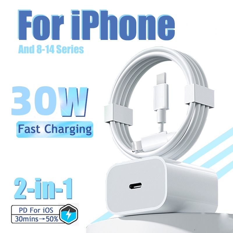 PD 30W Wall Charger Set for iPhone with Type C