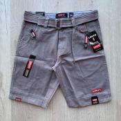 Branded cargo shorts with belt, men's original overruns