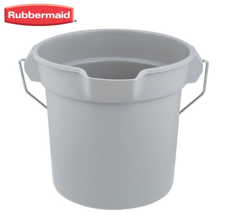 Rubbermaid® BRUTE® Round Bucket - 14 Qt., Gray