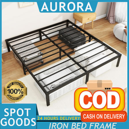 Metal bed frame queen bed/single bed steel double bed frame