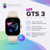 Amazfit GTS 3 Smartwatch: AMOLED, GPS, Waterproof, Heart Rate