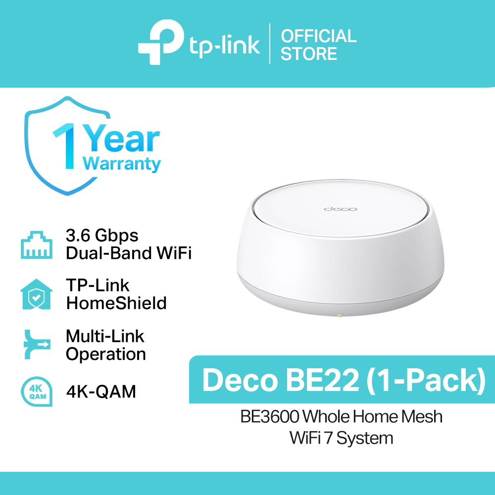 TP-Link Official Store / Deco BE22 BE3600 / 3.6 Gbps Dual-Band Whole Home Mesh Smart Access Point WiFi 7 System Router - Image 3