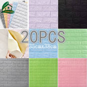 Foam Brick Wallpaper Stickers - DIY Home Decor (Brand: N/A)