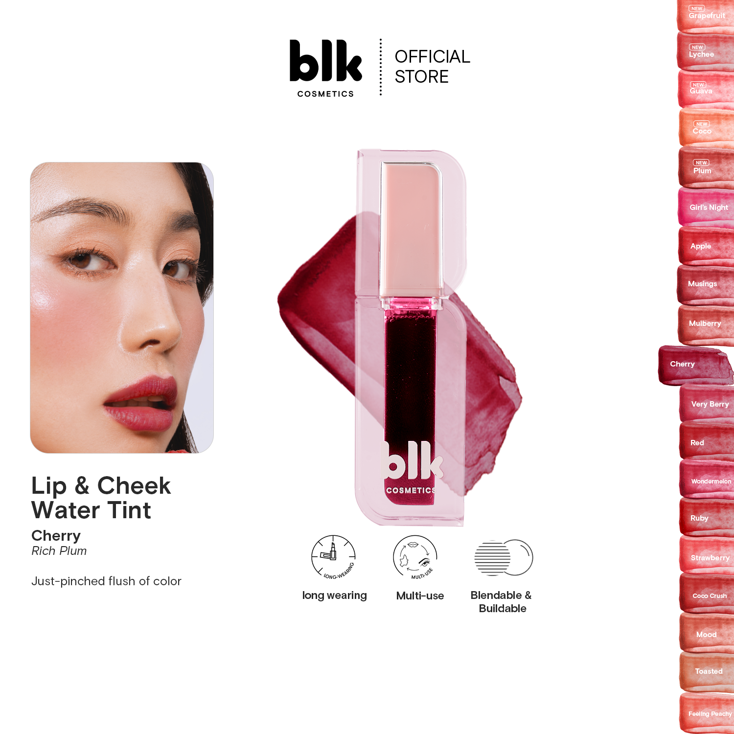 Discount on BLK Cosmetics  shoes - SKU: blk cosmetics fresh lip and cheek water tint cherry