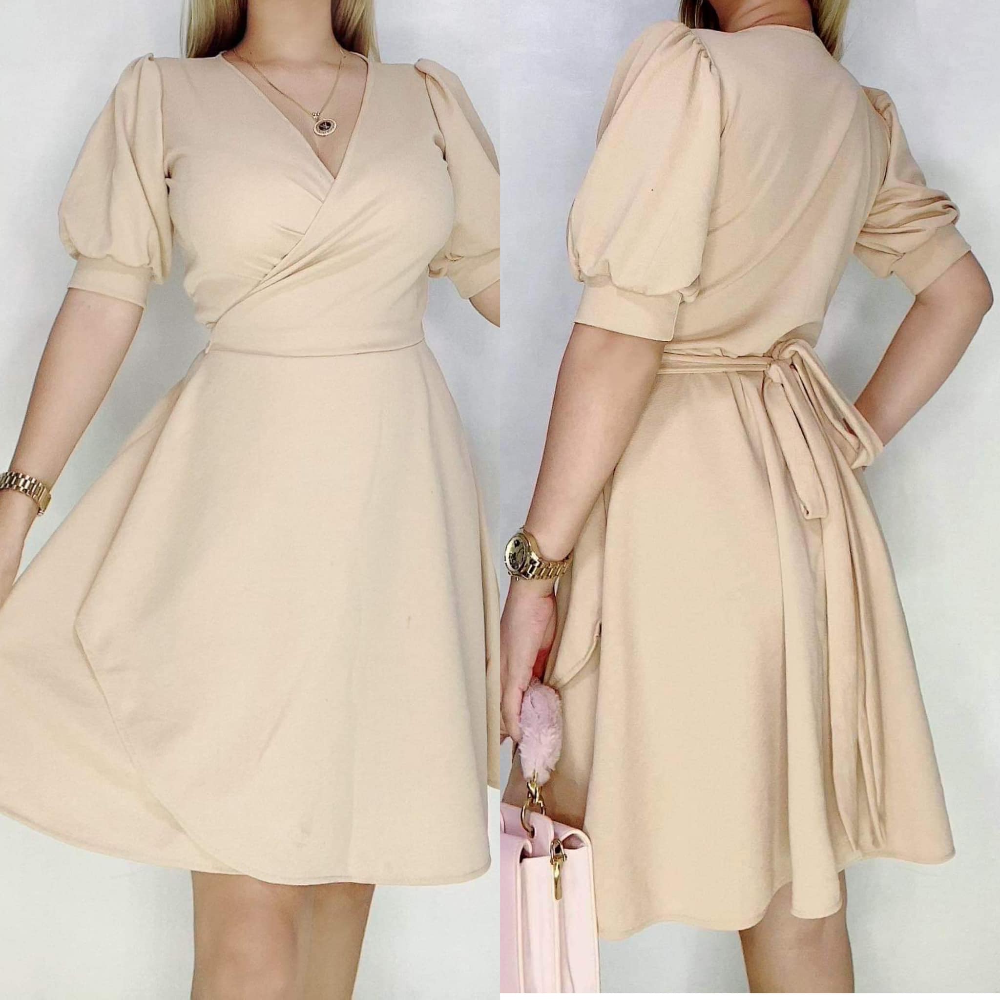 Namika Wrap Tunic - Peach main image 0