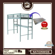 CHOCO'S BOX - KRIA LOFT BED METAL BED FRAME FREE FOAM