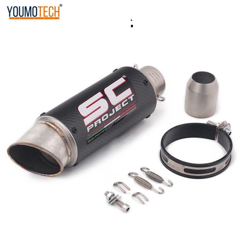 Mgod 51MM 60MM Universal Motorcycle Évasion Scooter Silencieux Déchappement  Modifié SC Project GP Avec Un Tuyau Déchappement Dirt Bike Du 75,13 €