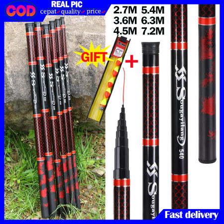 Ultralight Carbon Fiber Telescopic Fishing Rod by 