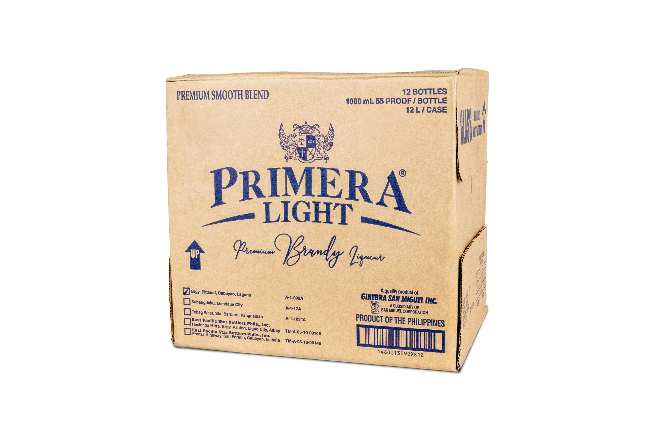 Primera Light Brandy - 750ml x 12 - Case