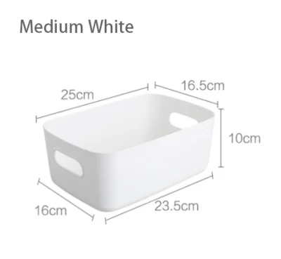❤️Desktop Plastic Box Cosmetic Organizing Box Kitchen Storage Box Snack Storage Basket (4)