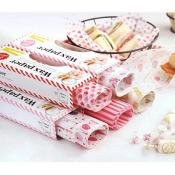 Muffin Wrappers Wax Paper 50Pcs/Set Food Grade Grease Oilpaper Food Wrappers Wrapping Paper For Bread Sandwich Burger Fries Baking Tools