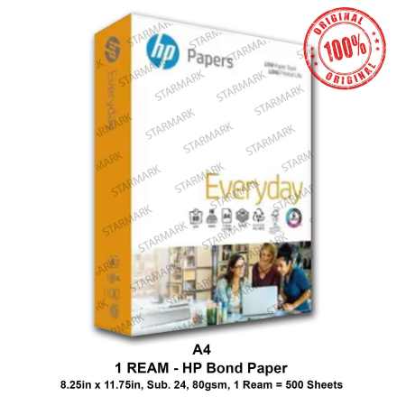 HP A4 80gsm Bond Paper Ream - Genuine Original