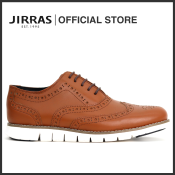 JIRRAS Filipino Handcrafted Leather Wingtip Oxford Shoes