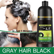 YAGUAN Natural Black Hair Shampoo - Instant Gray Hair Coverage